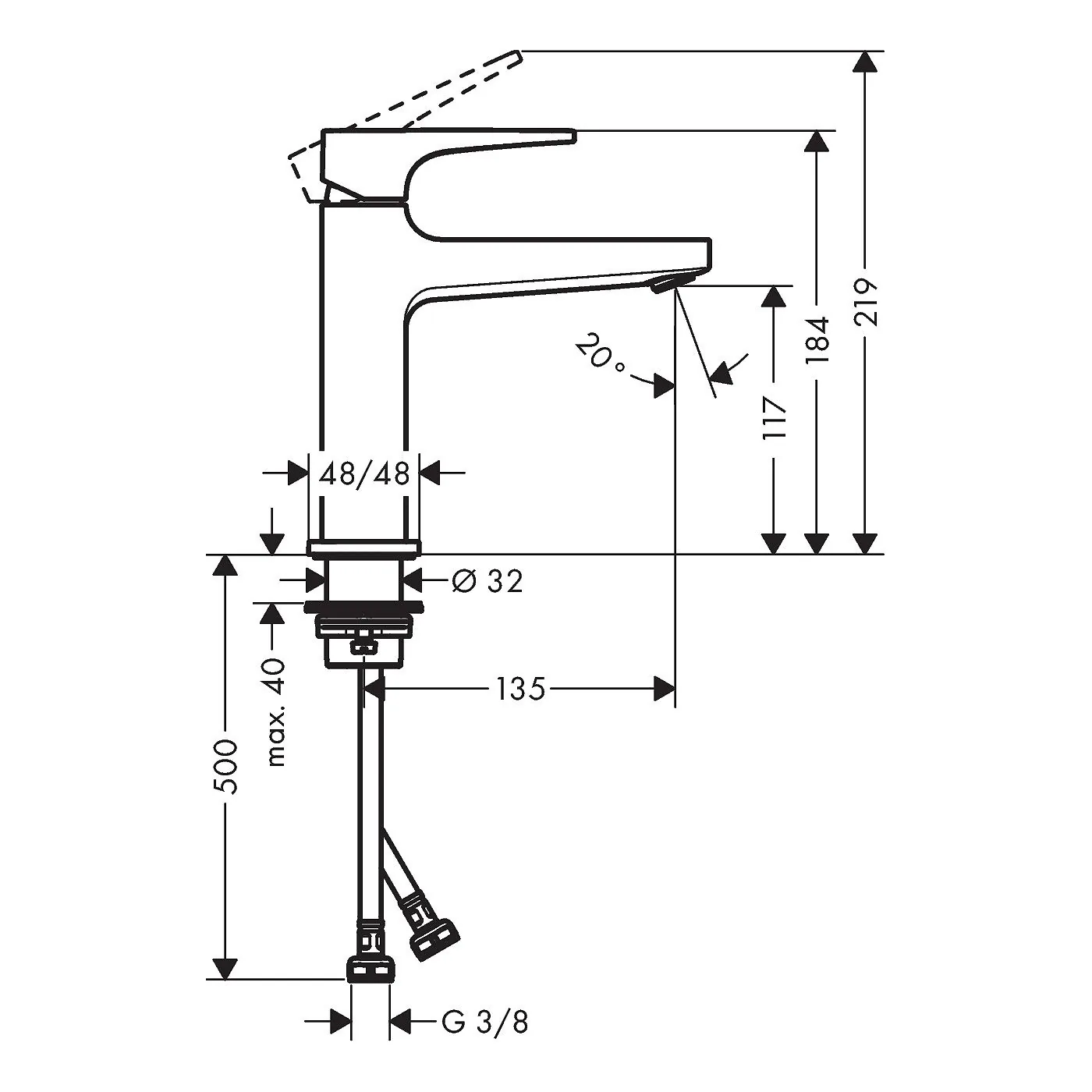 Hansgrohe Metropol 110 slavina za umivaonik sa automatskim podsklopom matt black 32507670
