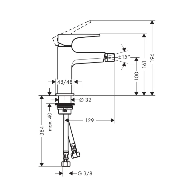 Hansgrohe Metropol slavina za bide 32520000
