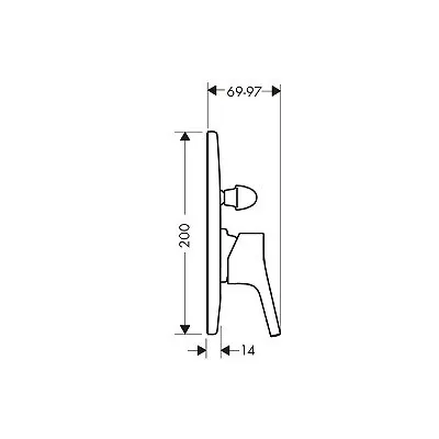 Hansgrohe Talis S mešač sa prebacivačem (za ugradni set 31741180) 32646000