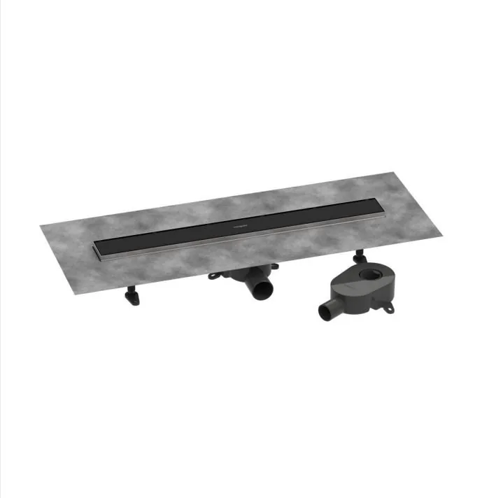 HG raindrain go tuš kanalica set sa rešetkom 700 matt black + za ispunu pločicama 56272670