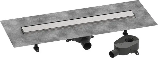 Hansgrohe Raindrain go tuš kanalica set sa rešetkom 700 brushed stainless steel + za ispunu pločicama 56272800