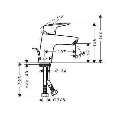 Hansgrohe Logis za umivaonik 70 71070000