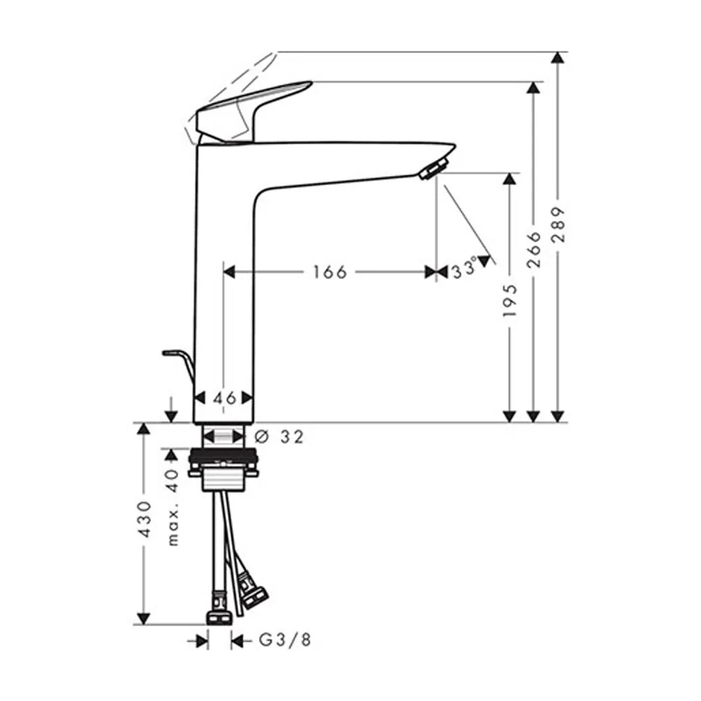 Hansgrohe Logis 190 slavina za umivaonik 71090000