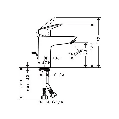 Hansgrohe Logis 100 slavina za umivaonik 71100000