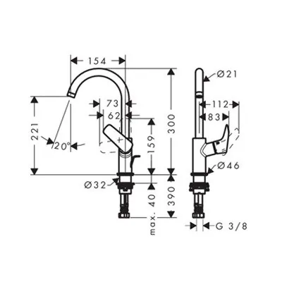 Hansgrohe Logis 210 slavina za umivaonik 71130000