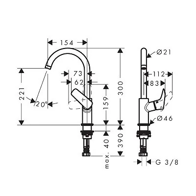 Hansgrohe Logis 210 slavina za umivaonik 71131000
