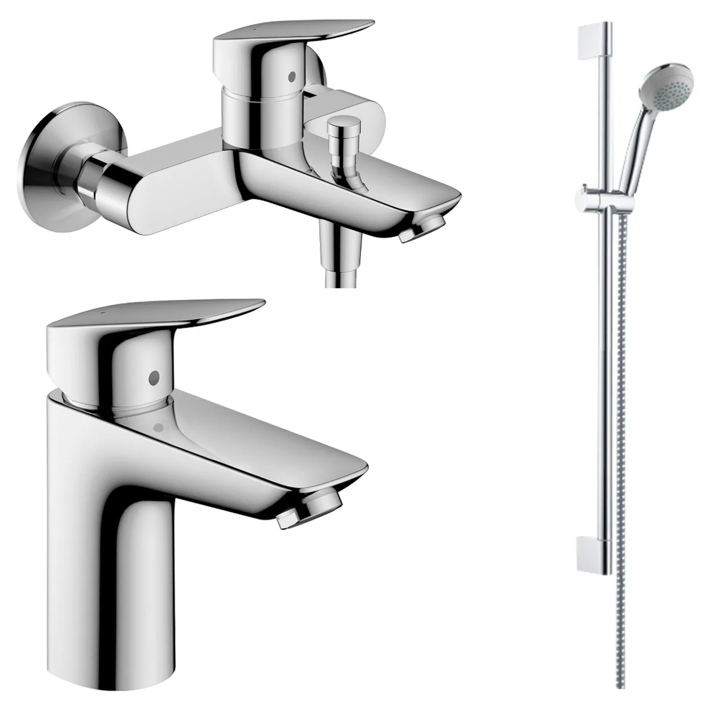 Hansgrohe Logis Set 3 u 1 - umivaonik 71100000 kada 71400000 i klizna sipka set 2776300  -  71319350