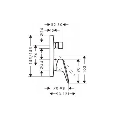 Hansgrohe Logis mešač sa prebacivačem 71405000