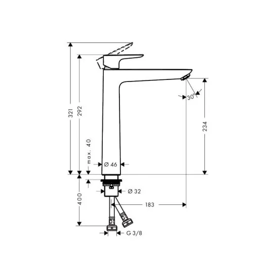 Hansgrohe Talis E 240 slavina za umivaonik 71716000