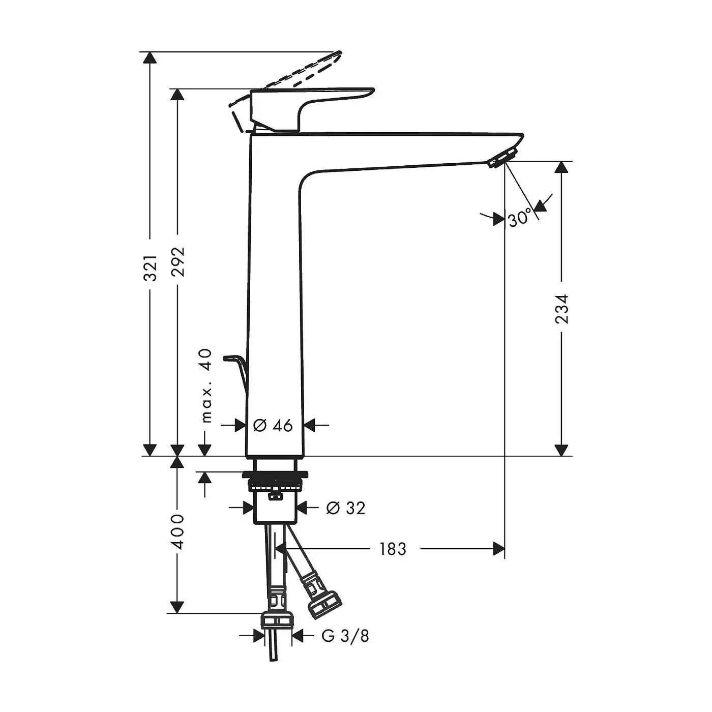 Hansgrohe Talis E 240 slavina za umivaonik polished gold optic 71716990