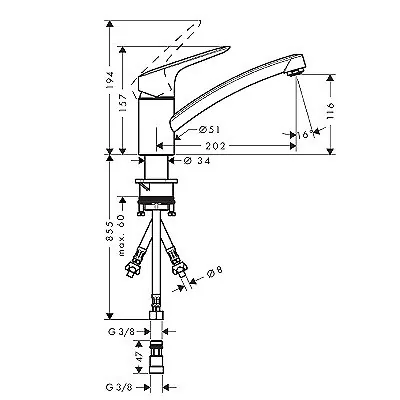 Hansgrohe Logis M31 slavina za sudoperu 120 trocevna 71831000