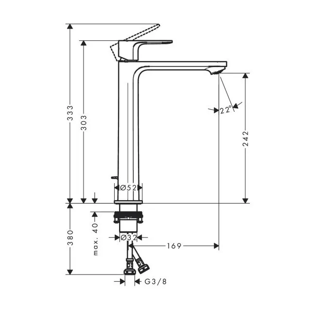 Hansgrohe Talis Select e 240 slavina za umivaonik 71752000