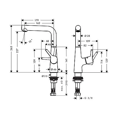 Hansgrohe Talis S 210 slavina za umivaonik 72105000