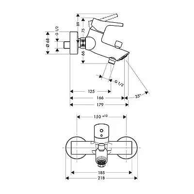 Hansgrohe Talis S za kadu 72400000