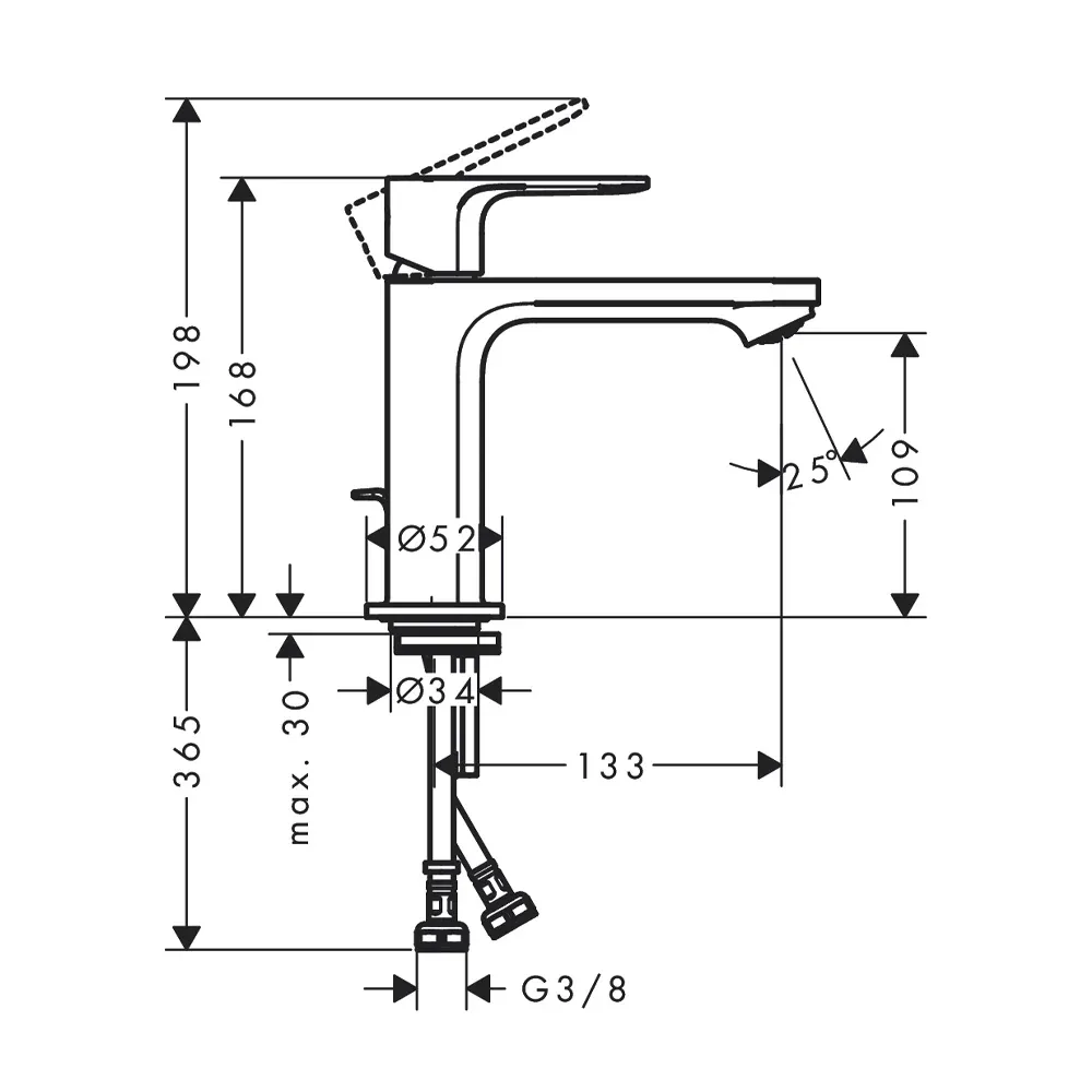 Hansgrohe Rebris E 110 slavina za umivaonik cool start sa podsklopom 72559000
