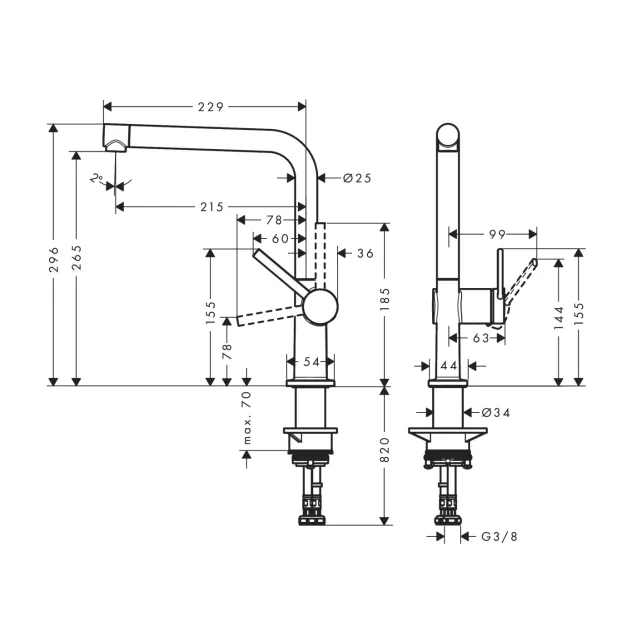 Hansgrohe Talis M54 slavina za sudoperu 270 72840000