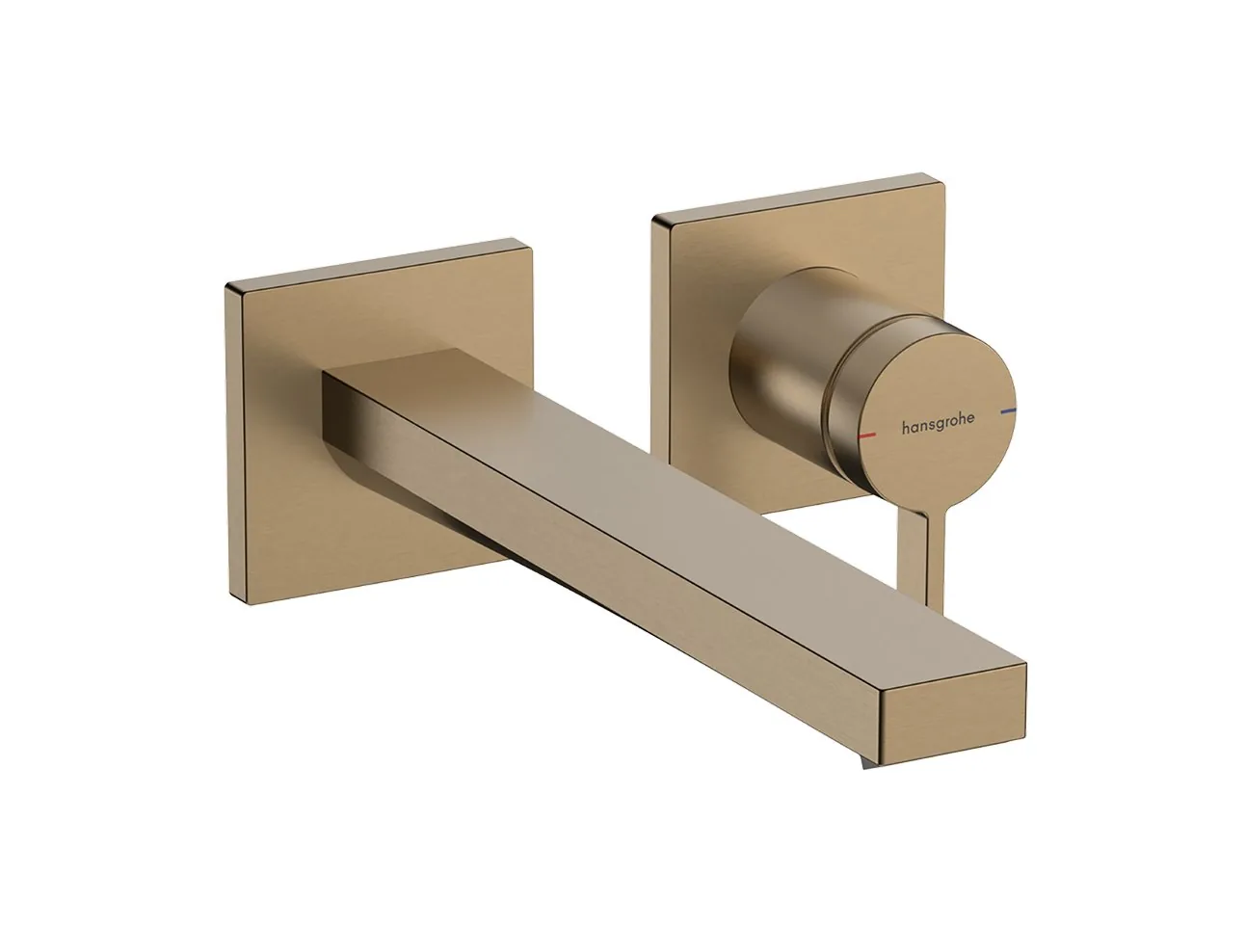 Hansgrohe Tecturis E zidna slavina za umivaonik ecosmart+ izliv 22.5cm brushed bronze 73051140