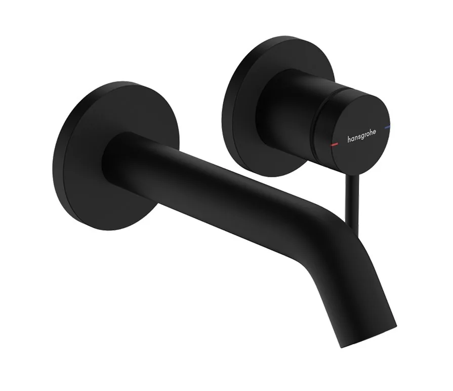 Hansgrohe Tecturis S zidna slavina za umivaonik ecosmart+ izliv 16.5cm matt black 73350670