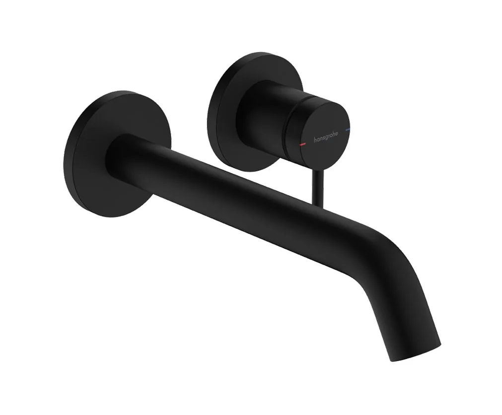 Hansgrohe Tecturis S zidna slavina za umivaonik ecosmart+ izliv 22.5cm matt black 73351670