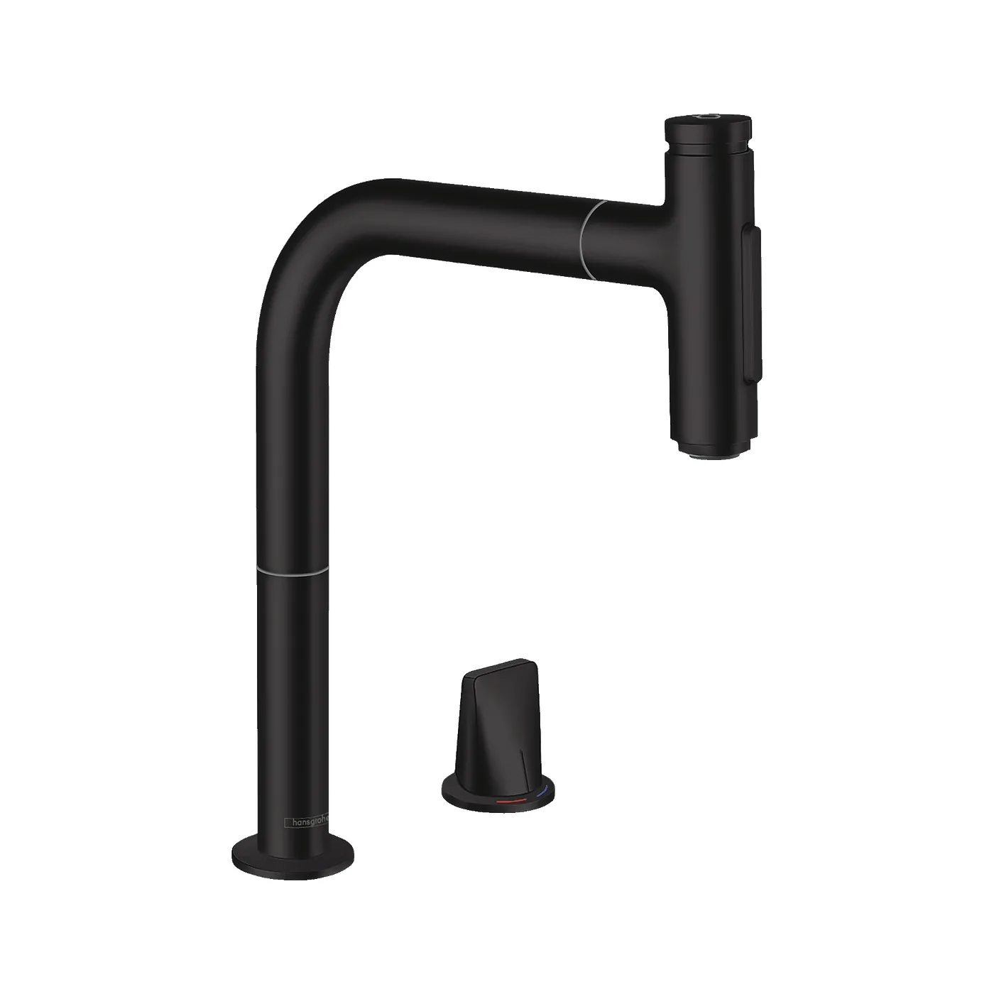 Hansgrohe Metris Select M71 slavina za sudoperu sa dve rupe 200 sa izvlačnim tušem, sBox matt black 73818670