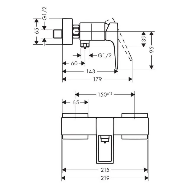 Hansgrohe Metropol slavina za tuš kadu 74560000