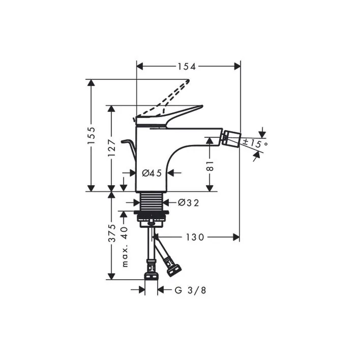 Hansgrohe Vivenis slavina za bide matt white 75200700