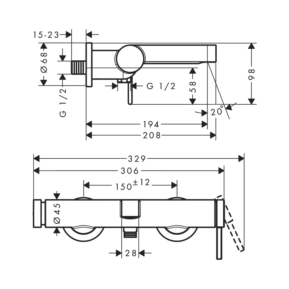 Hansgrohe Finoris slavina za kadu 76420000