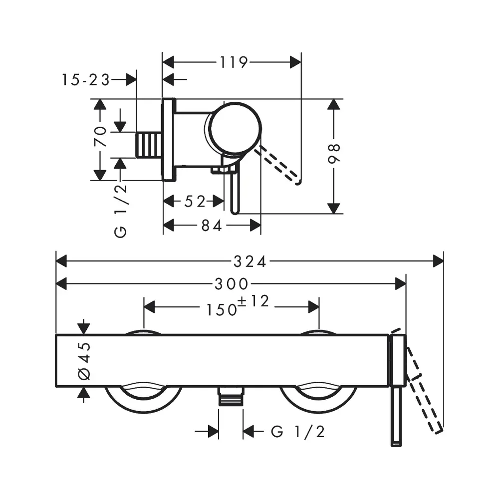 Hansgrohe Finoris slavina za tuš kadu 76620000