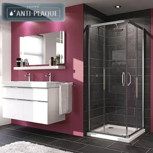 Huppe X1 Tus Kabina 90X90 Cetvrtasta Prozirno Antiplak, Silver H=1.9M 140103.069.322