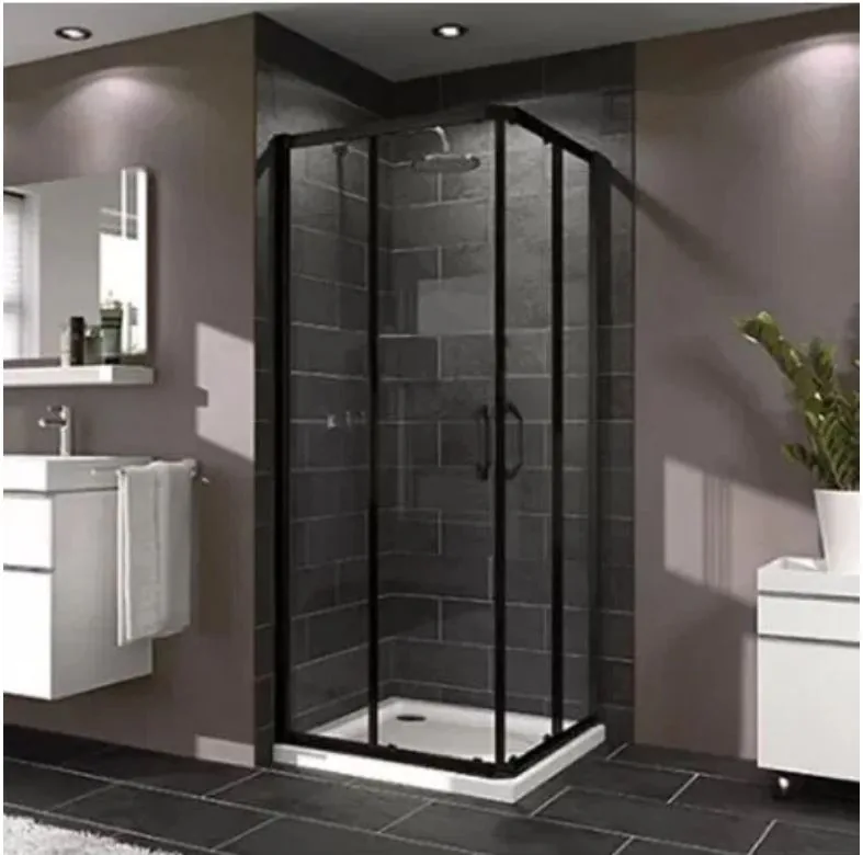 Huppe X1 Tuš Kabina 90X90 Četvrtasta Prozirno Antiplak Staklo, Crna H=2M 21H1119999937500