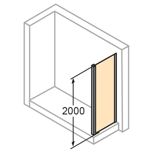 Huppe Samostojeci Panel Od 100 Prozirno Antiplak, Crna H=2M 21H0123100