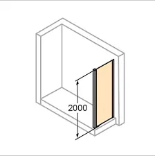 Huppe Xtensa Bocni Panel Od 80 Prozirno Antiplak, Silver H=2M 21Hq100800927500