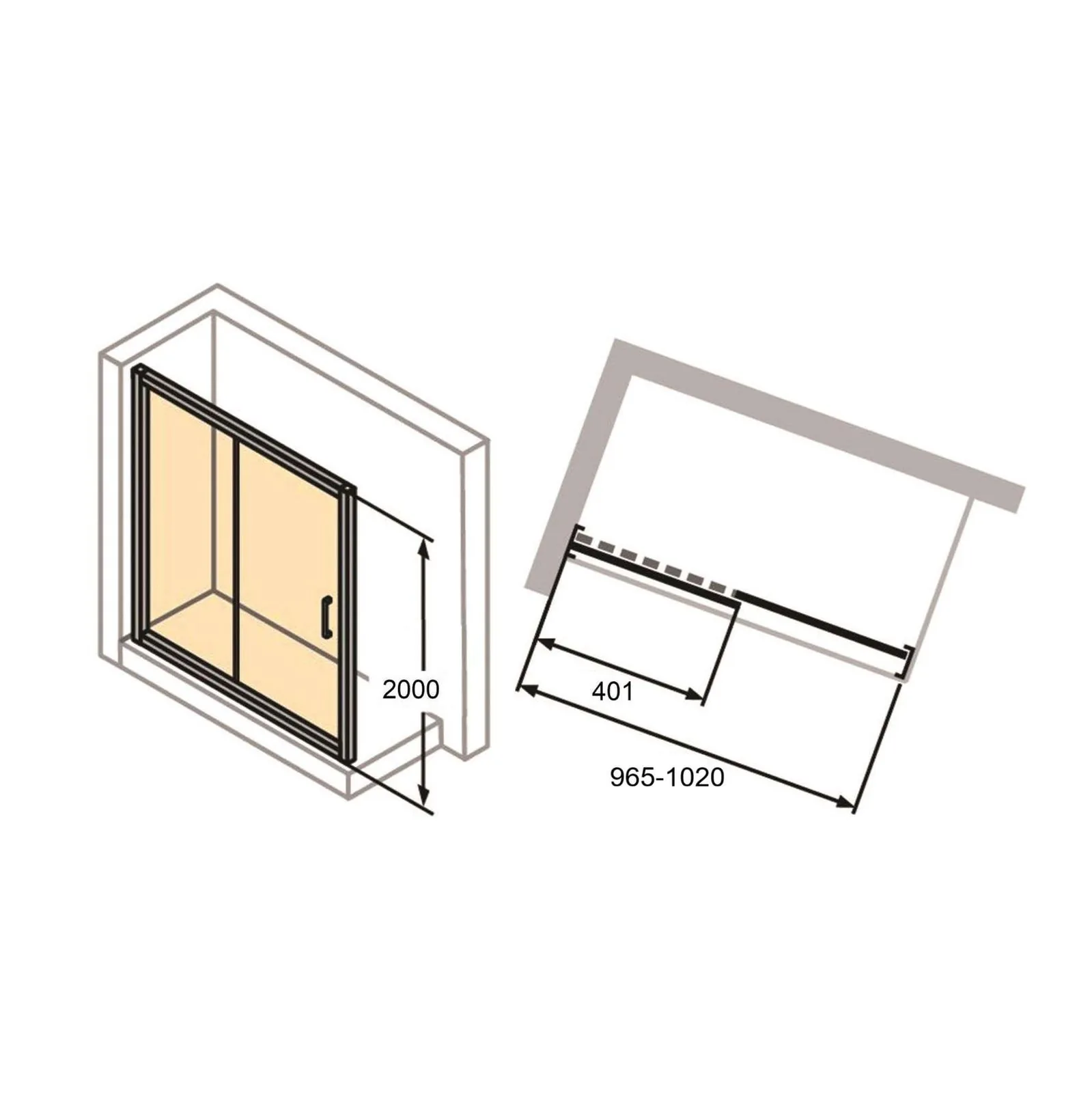 Huppe Classics 2 Tuš Vrata 100 Dvodelno Prozirno Antiplak, Silver H=2M C20408.069.322