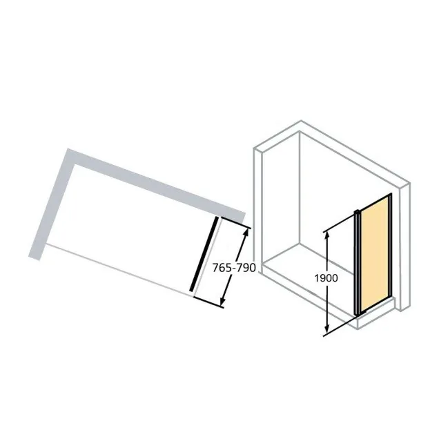 Huppe Classics 2 Bocni Panel Od 80 Prozirno Antiplak, Mat Silver H=1.9M C20503.087.322