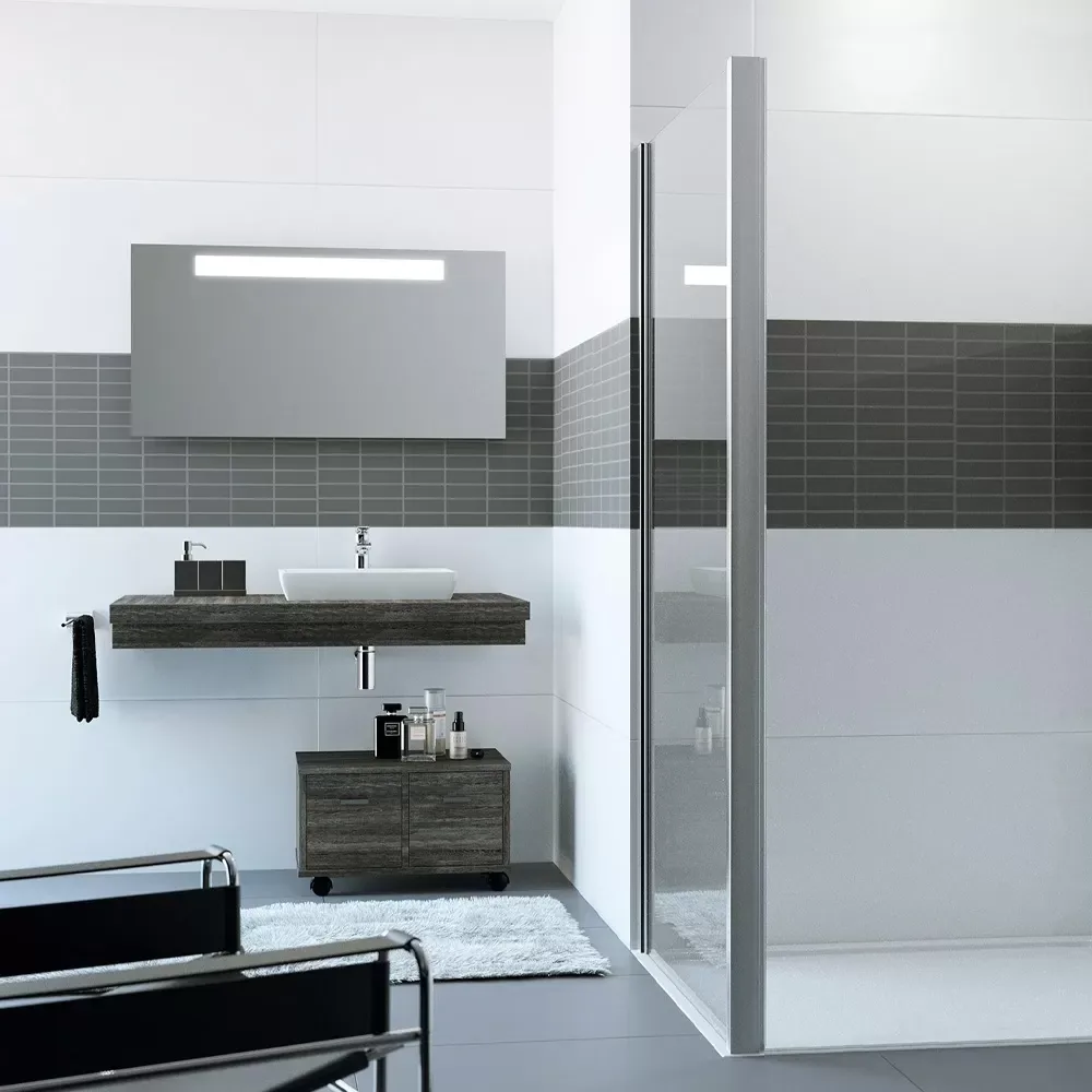 Huppe Classics 2 Bocni Panel Od 90 Prozirno Antiplak, Silver H=1.9M C20505.069.322