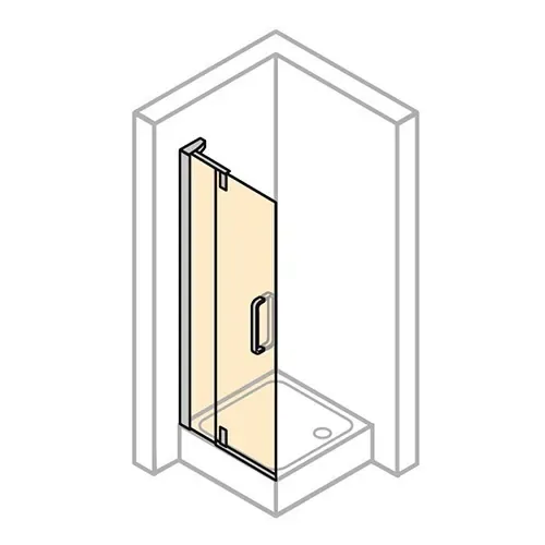 Huppe Classics 2 Pivot Vrata Sa Fiksnim Delom 120 Mtm Prozirno Antiplak, Mat Silver  C23280.087.322