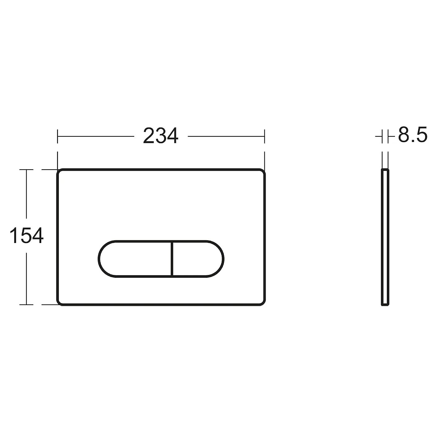 Ideal Standard Oleas tipka dvokoličinska hrom R0115AA