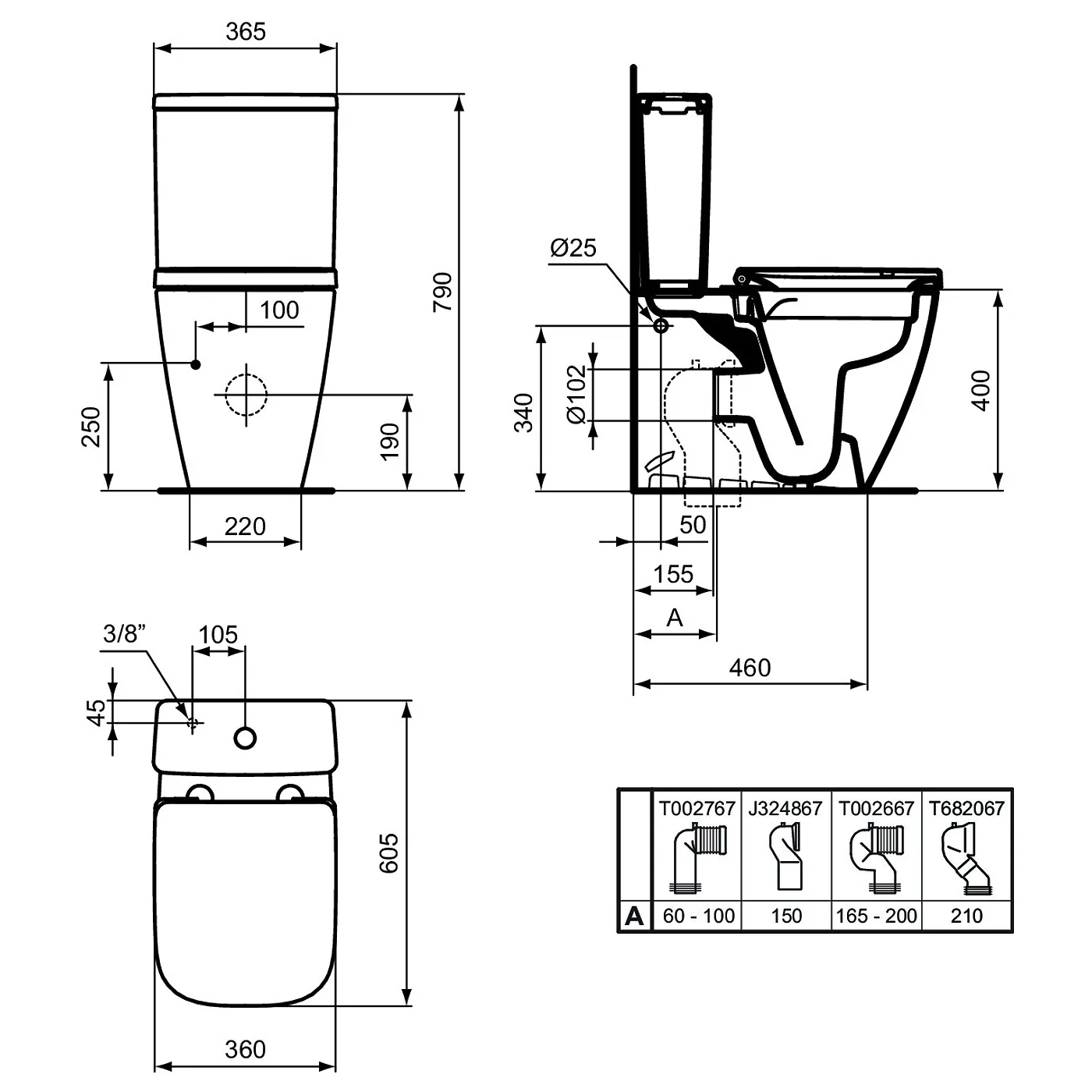 Ideal Standard I Life monoblok back to wall sa sporospuštajućom daskom T481601
