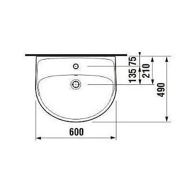 Jika Zeta lavabo 60x47 8.1039.2.000.104.1