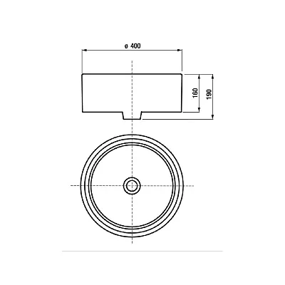 Jika Cubito Pure nadgradni lavabo fi 400mm 8.1842.0.000.112.1