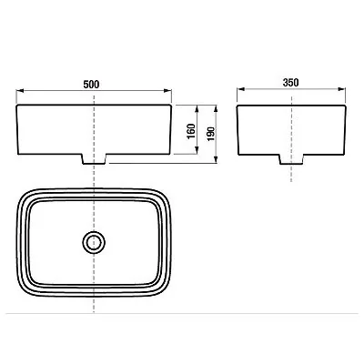 Jika Cubito Pure nadgradni lavabo 500x350mm 8.1842.3.000.112.1