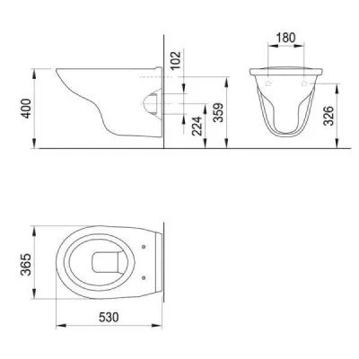 Jika Neo wc šolja konzolna rimless WQ8G1260000001