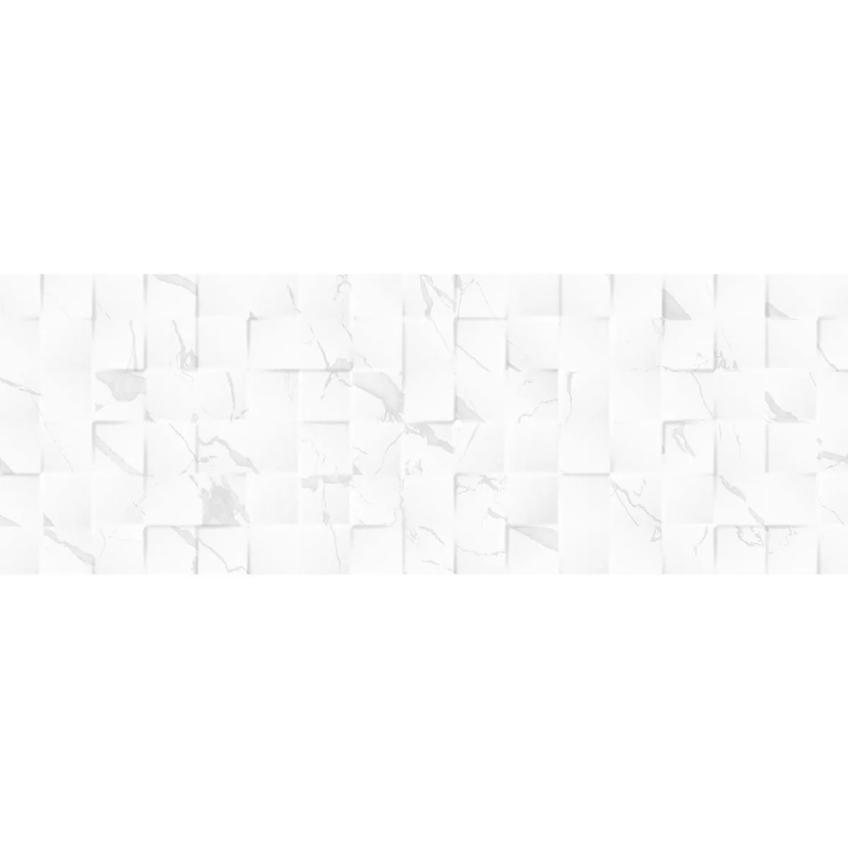 Luxor Mosaic 3D White 25x75 Zid