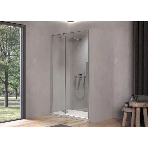 Tuš vrata Polaris samostojeća N100 - Leva SBR/1 Silver brill