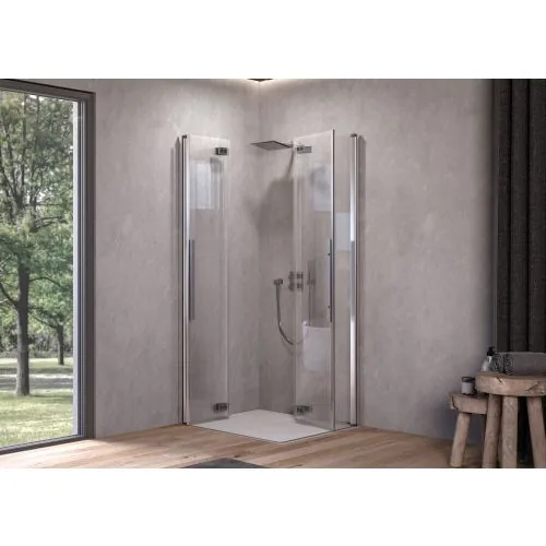 Tuš kabina Polaris Q80 SBR/1 Fold Silver brill