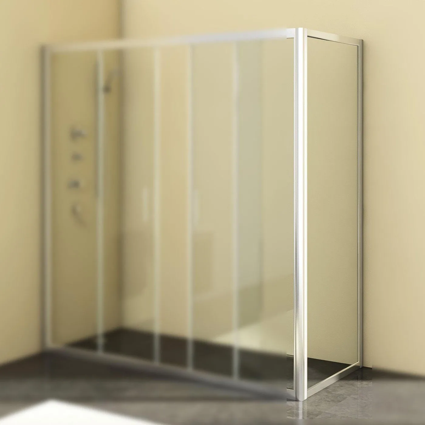Fiksni panel Kolpa San SQ Line 90 Chrome 1900mm 5mm