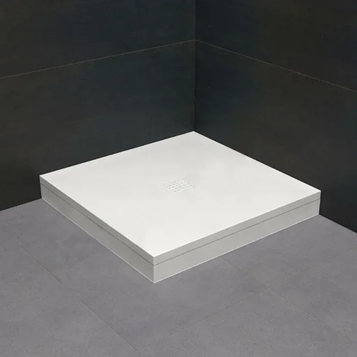 Tuš kada Kolpa san Lavolta 90x90 Kerrock, Bela, četvrtasta, sa obologom i postoljem