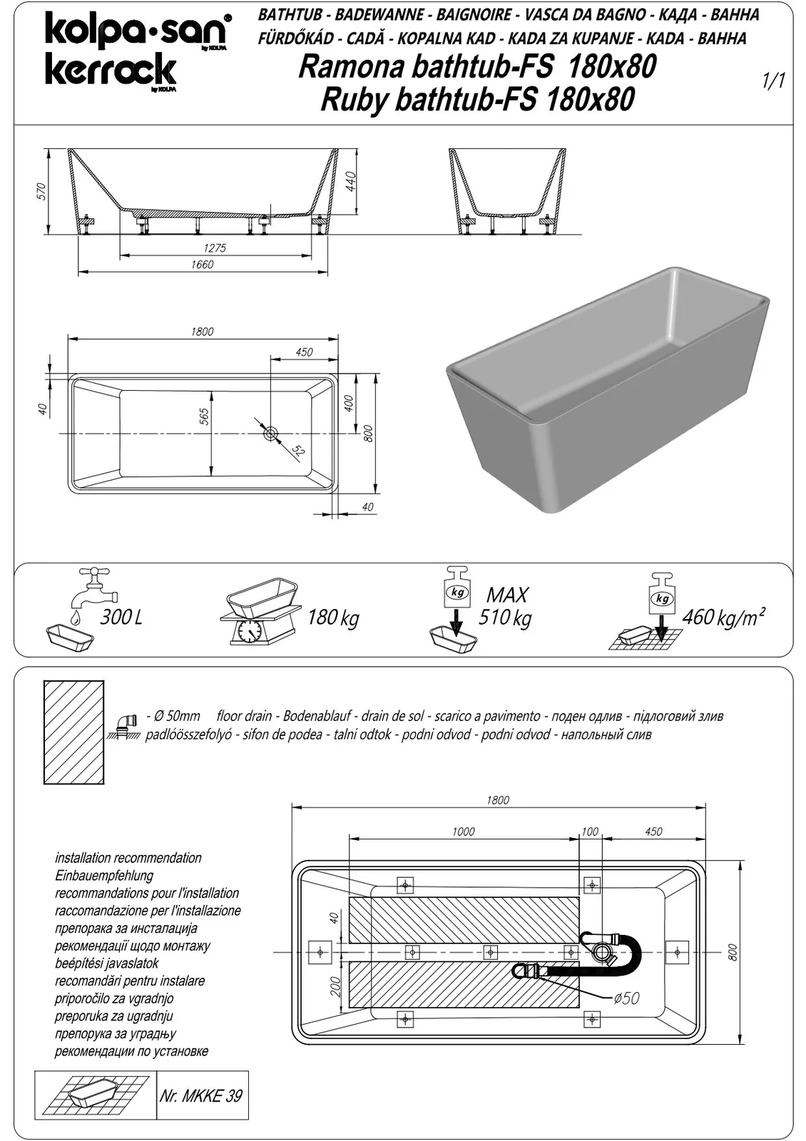 RAMONA-FS 180X80 KERROCK