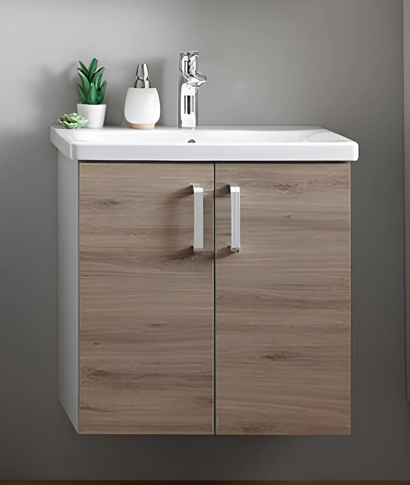 Kolpa san ormarić sa umivaonikom EVELIN - OUE 55 GRAY/OAK
