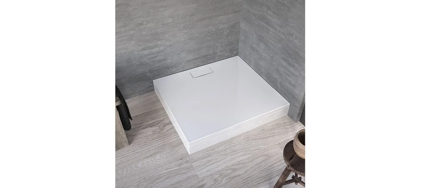 Tuš kada Kolpa San DROP 140X90/O sa oblogom bela, četvrtasta